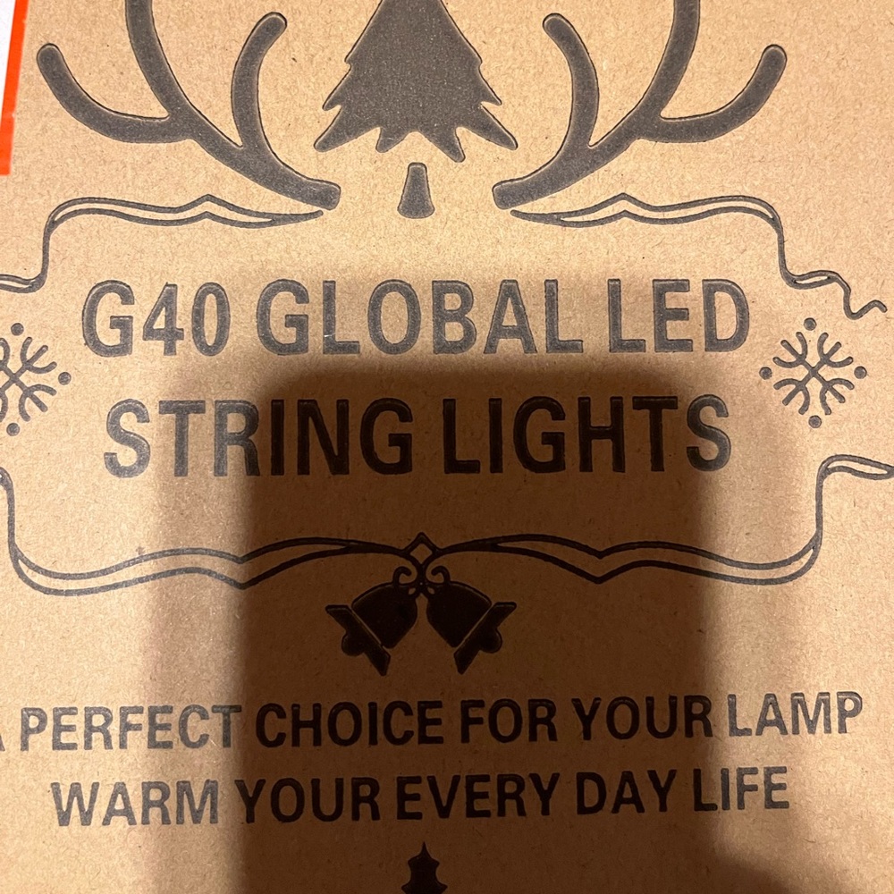 Warm white 12 meter g40 LED globe string lights